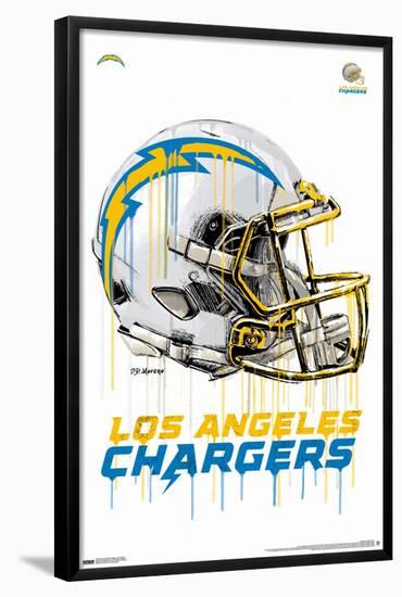 NFL Los Angeles Chargers - Drip Helmet 20-Trends International-Framed Poster