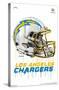 NFL Los Angeles Chargers - Drip Helmet 20-Trends International-Stretched Canvas