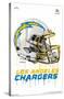 NFL Los Angeles Chargers - Drip Helmet 20-Trends International-Stretched Canvas