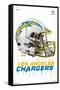 NFL Los Angeles Chargers - Drip Helmet 20-Trends International-Framed Stretched Canvas