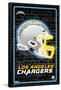 NFL Los Angeles Chargers - Neon Helmet 23-Trends International-Framed Poster