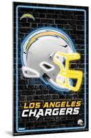 NFL Los Angeles Chargers - Neon Helmet 23-Trends International-Mounted Poster