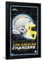 NFL Los Angeles Chargers - Neon Helmet 23-Trends International-Framed Poster