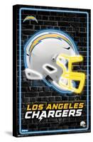 NFL Los Angeles Chargers - Neon Helmet 23-Trends International-Stretched Canvas