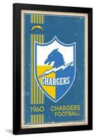 NFL Los Angeles Chargers - Retro Logo 17-Trends International-Framed Poster