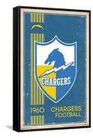 NFL Los Angeles Chargers - Retro Logo 17-Trends International-Framed Stretched Canvas