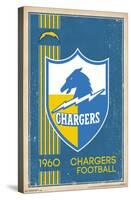 NFL Los Angeles Chargers - Retro Logo 17-Trends International-Stretched Canvas