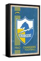 NFL Los Angeles Chargers - Retro Logo 17-Trends International-Framed Stretched Canvas