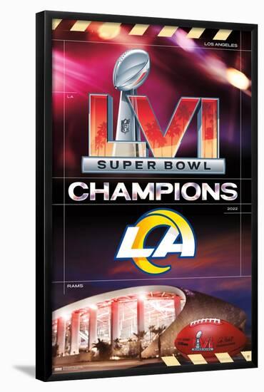 NFL Los Angeles Rams - Commemorative Super Bowl LVI Champions Team Logo-Trends International-Framed Poster