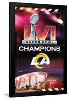 NFL Los Angeles Rams - Commemorative Super Bowl LVI Champions Team Logo-Trends International-Framed Poster