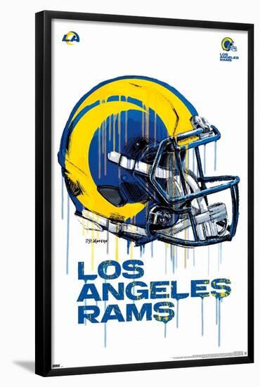 NFL Los Angeles Rams - Drip Helmet 20-null-Framed Standard Poster