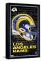 NFL Los Angeles Rams - Neon Helmet 23-Trends International-Framed Stretched Canvas