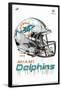 NFL Miami Dolphins - Drip Helmet 20-Trends International-Framed Poster