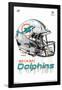 NFL Miami Dolphins - Drip Helmet 20-Trends International-Framed Poster