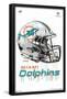 NFL Miami Dolphins - Drip Helmet 20-Trends International-Framed Poster