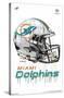 NFL Miami Dolphins - Drip Helmet 20-Trends International-Stretched Canvas