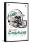 NFL Miami Dolphins - Drip Helmet 20-Trends International-Framed Stretched Canvas