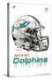 NFL Miami Dolphins - Drip Helmet 20-Trends International-Stretched Canvas