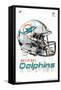 NFL Miami Dolphins - Drip Helmet 20-Trends International-Framed Stretched Canvas