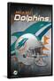 NFL Miami Dolphins - Helmet 15-Trends International-Framed Poster