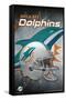 NFL Miami Dolphins - Helmet 15-Trends International-Framed Stretched Canvas