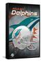 NFL Miami Dolphins - Helmet 18-Trends International-Framed Stretched Canvas