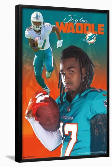 NFL Miami Dolphins - Jaylen Waddle 21-Trends International-Framed Poster