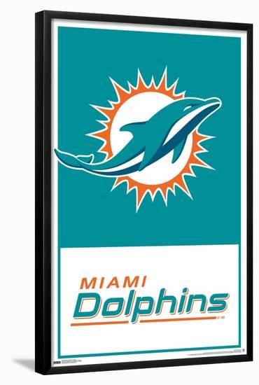 NFL Miami Dolphins - Logo 21-Trends International-Framed Poster