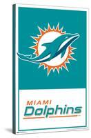 NFL Miami Dolphins - Logo 21-Trends International-Stretched Canvas