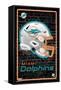 NFL Miami Dolphins - Neon Helmet 23-Trends International-Framed Stretched Canvas