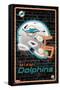 NFL Miami Dolphins - Neon Helmet 23-Trends International-Framed Stretched Canvas