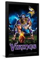 NFL Minnesota VIkings - 3 Point Stance 19-Trends International-Framed Poster