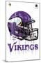NFL Minnesota Vikings - Drip Helmet 20-null-Mounted Standard Poster