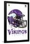 NFL Minnesota Vikings - Drip Helmet 20-null-Framed Standard Poster