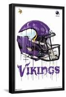 NFL Minnesota Vikings - Drip Helmet 20-Trends International-Framed Poster