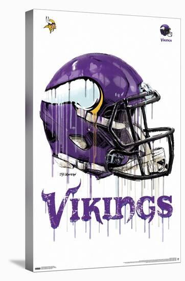 NFL Minnesota Vikings - Drip Helmet 20-Trends International-Stretched Canvas