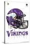 NFL Minnesota Vikings - Drip Helmet 20-Trends International-Stretched Canvas