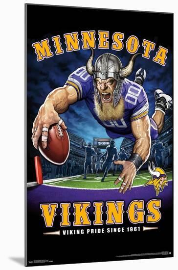 NFL Minnesota VIkings - End Zone 17-Trends International-Mounted Poster