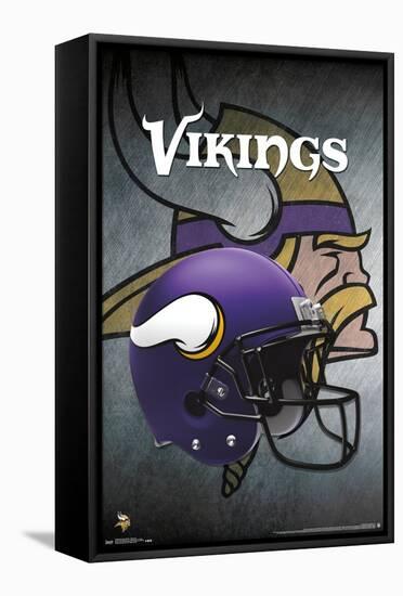 NFL Minnesota VIkings - Helmet 16-Trends International-Framed Stretched Canvas