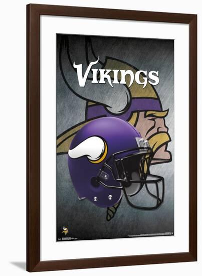 NFL: Minnesota Vikings- Helmet Logo-null-Framed Poster