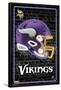 NFL Minnesota Vikings - Neon Helmet 23-Trends International-Framed Poster