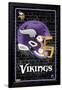 NFL Minnesota Vikings - Neon Helmet 23-Trends International-Framed Poster