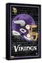 NFL Minnesota Vikings - Neon Helmet 23-Trends International-Framed Stretched Canvas
