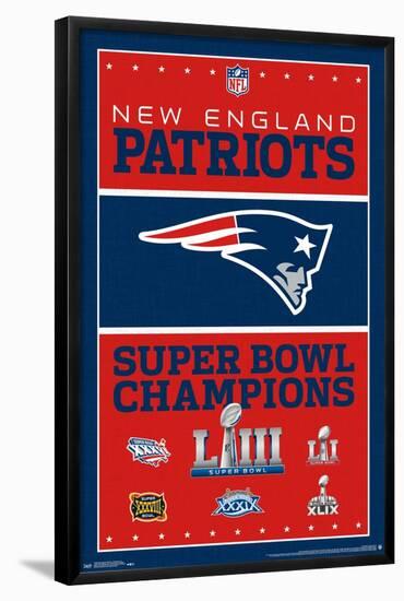 NFL New England Patriots - Champions 19-Trends International-Framed Poster