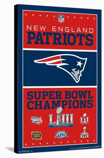 NFL New England Patriots - Champions 19-Trends International-Stretched Canvas