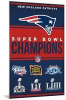 NFL New England Patriots - Champions 23-Trends International-Mounted Poster