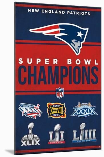 NFL New England Patriots - Champions 23-Trends International-Mounted Poster