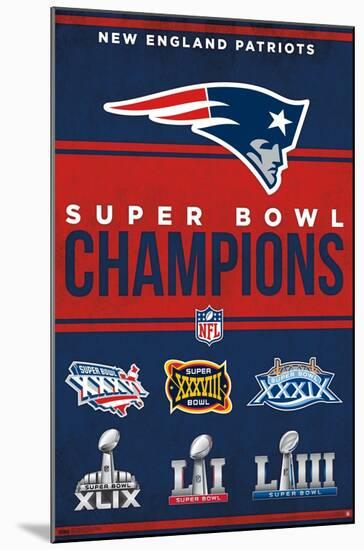 NFL New England Patriots - Champions 23-Trends International-Mounted Poster