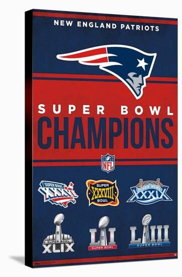 NFL New England Patriots - Champions 23-Trends International-Stretched Canvas