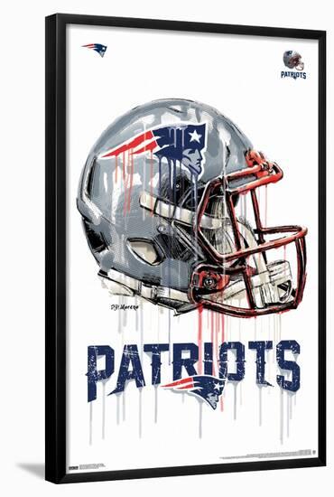 NFL New England Patriots - Drip Helmet 20-Trends International-Framed Poster